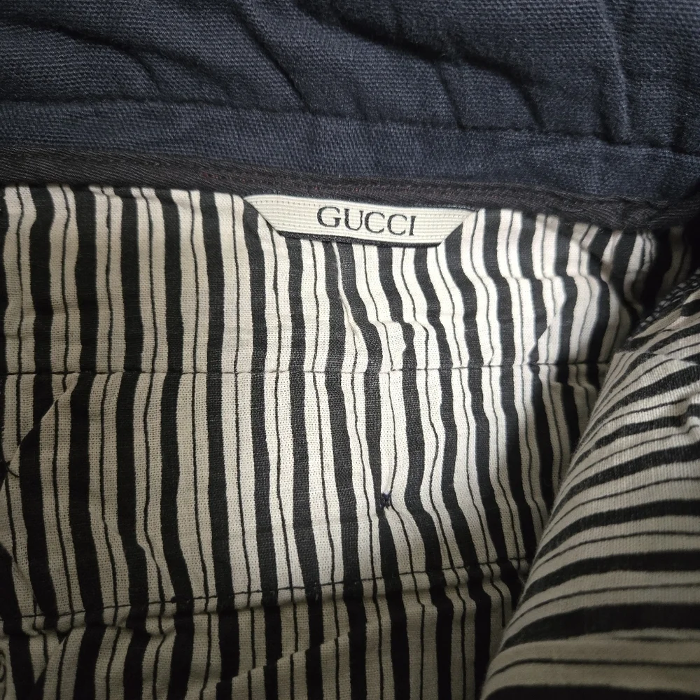 Gucci Limited Edition Navy Cotton Chino Trousers Pants - Picture 11 of 12